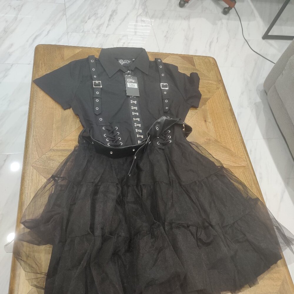 dolls Kill  Vixxsin goth style   dress size XXL UK New (fits 14-16 US)